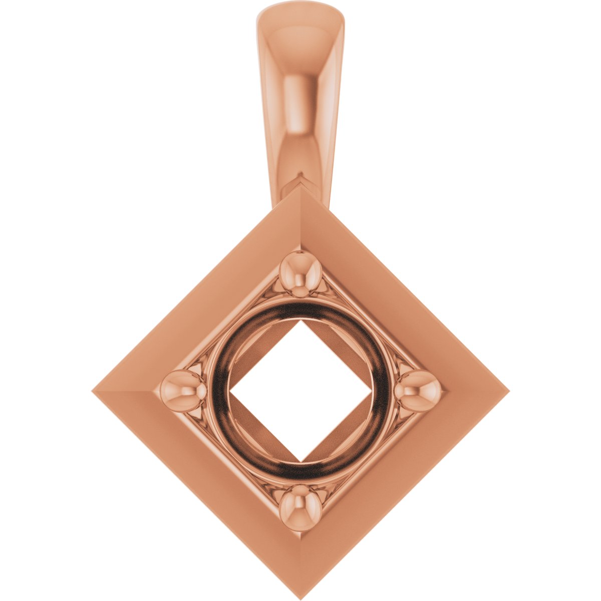 Claw-Prong Bezel-Style Solitaire Charm/Pendant