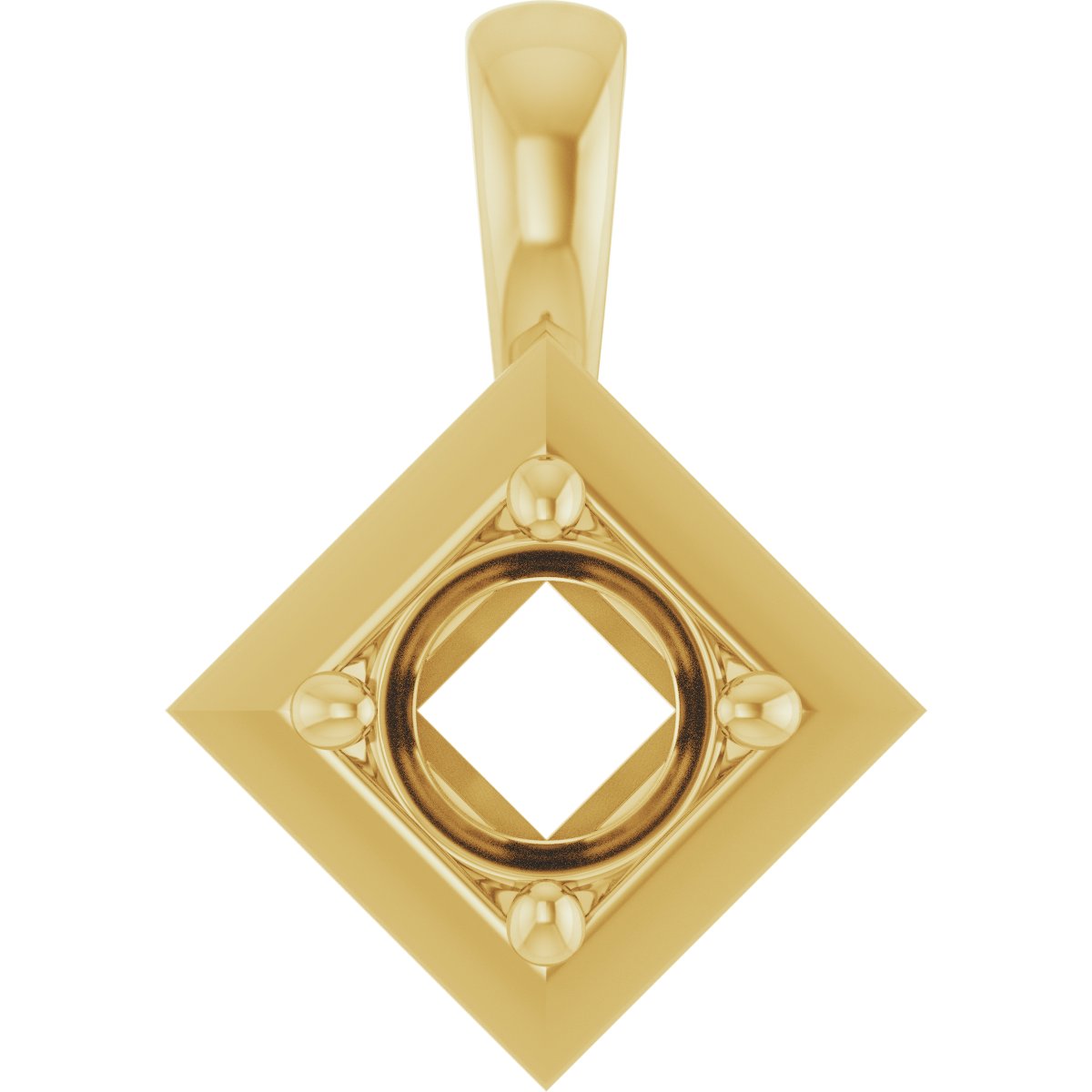 Claw-Prong Bezel-Style Solitaire Charm/Pendant