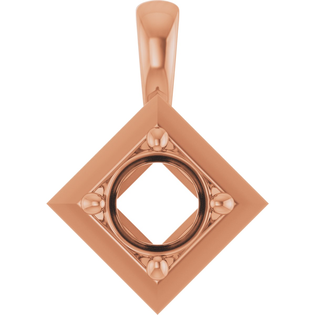 Claw-Prong Bezel-Style Solitaire Charm/Pendant