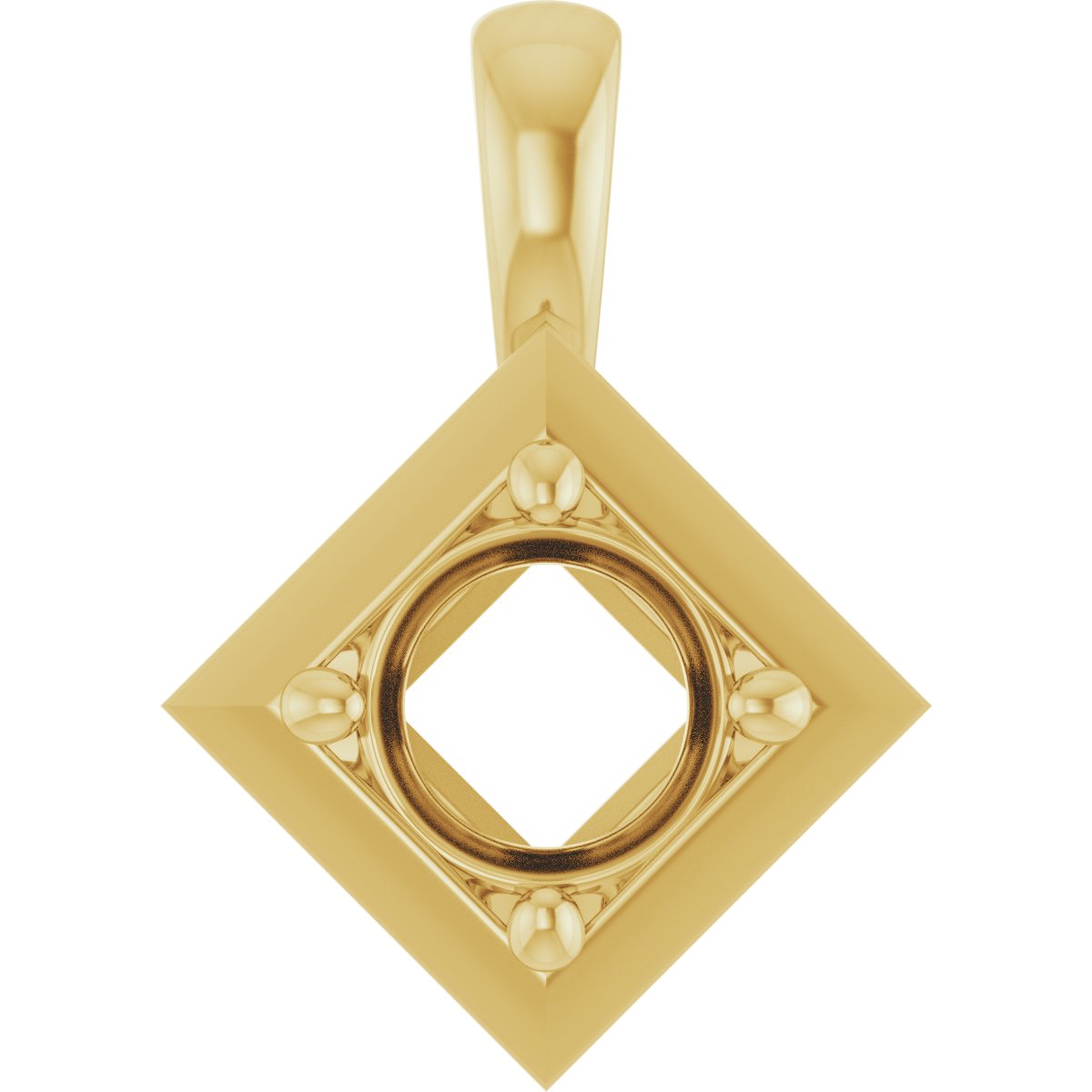 Claw-Prong Bezel-Style Solitaire Charm/Pendant