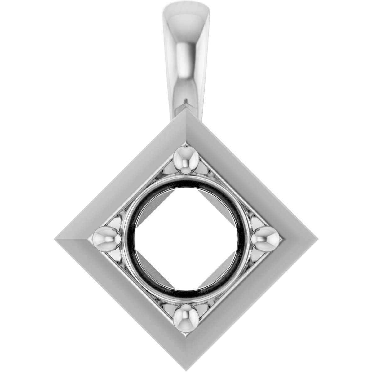 Claw-Prong Bezel-Style Solitaire Charm/Pendant