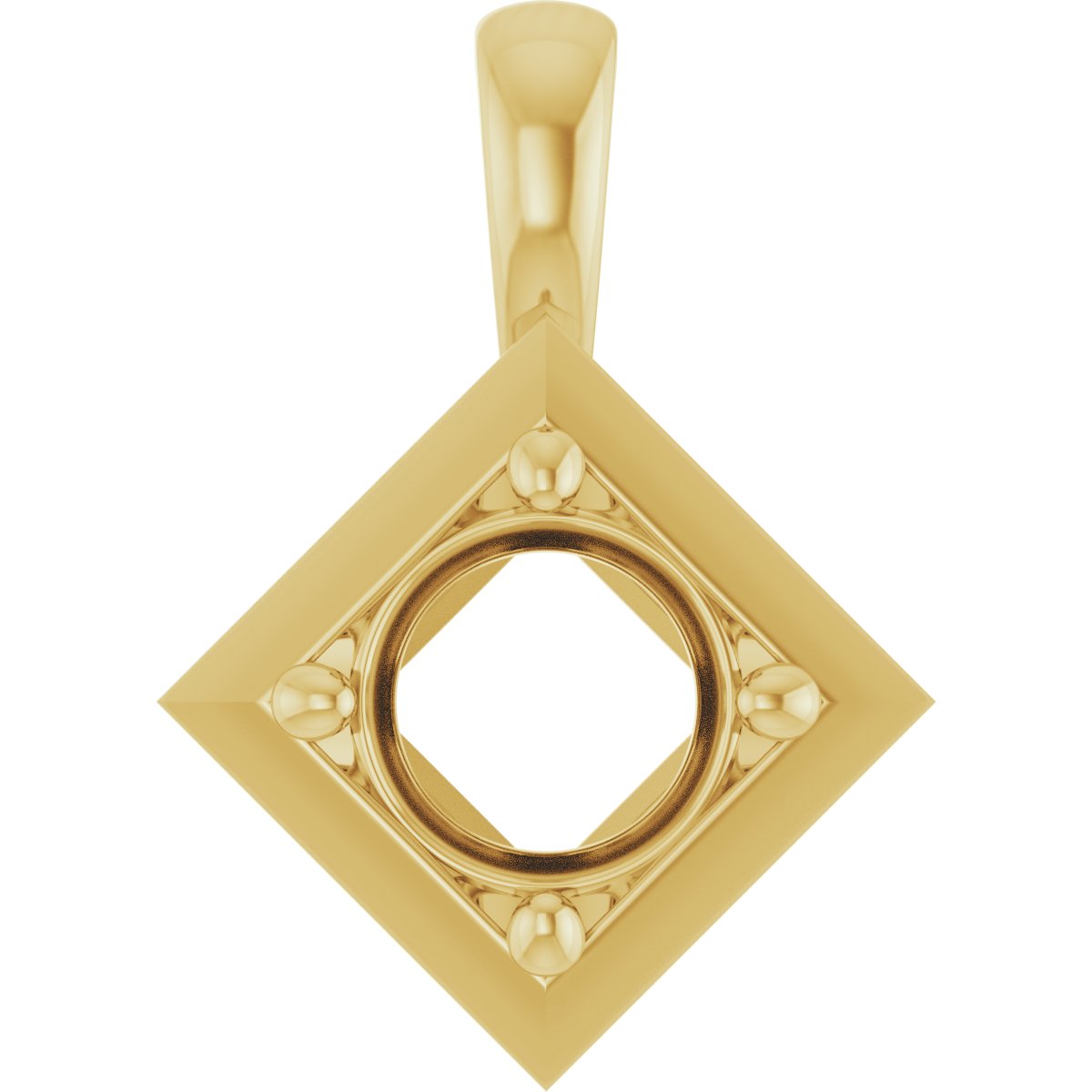 Claw-Prong Bezel-Style Solitaire Charm/Pendant