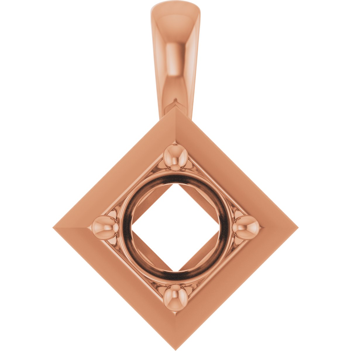 Claw-Prong Bezel-Style Solitaire Charm/Pendant