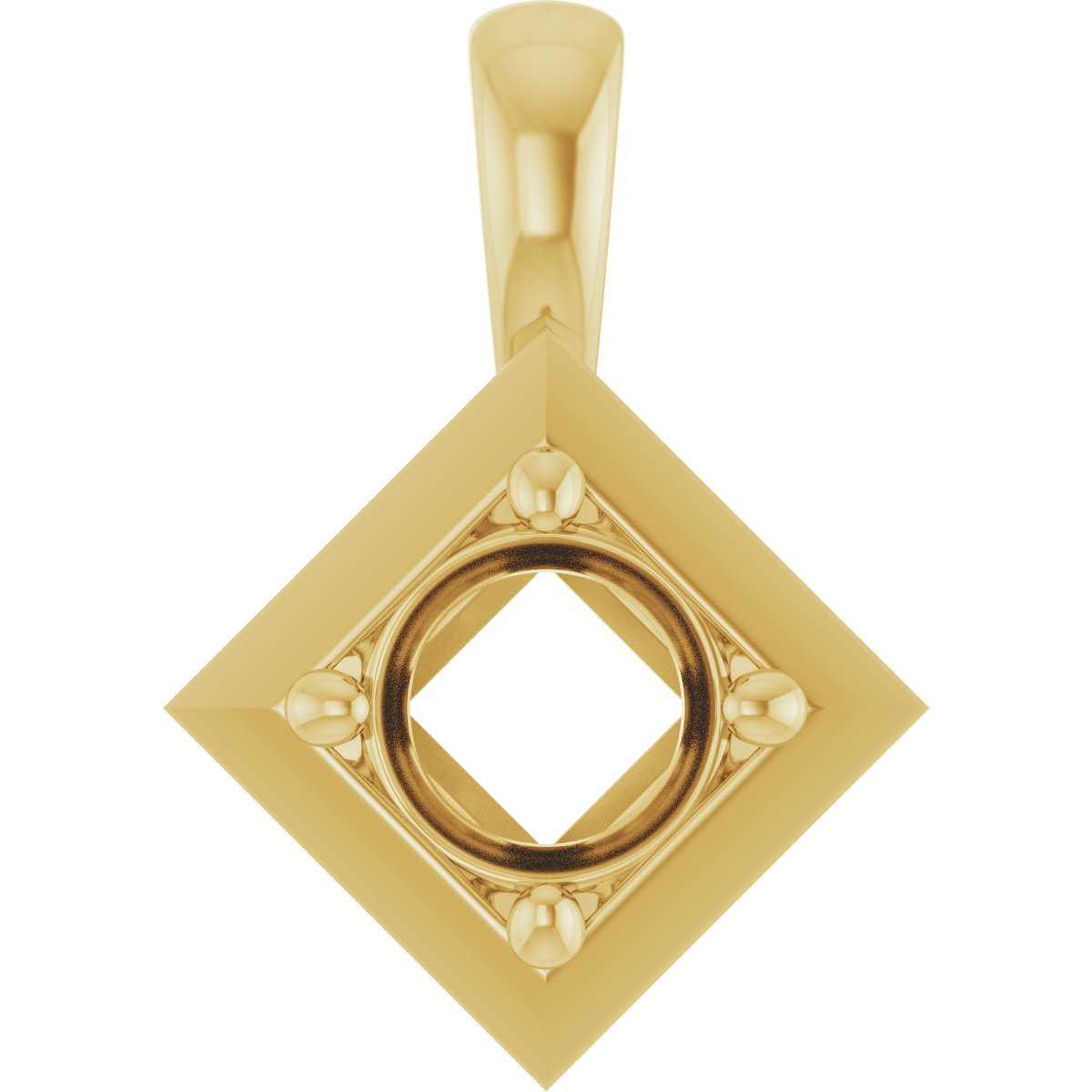 Claw-Prong Bezel-Style Solitaire Charm/Pendant