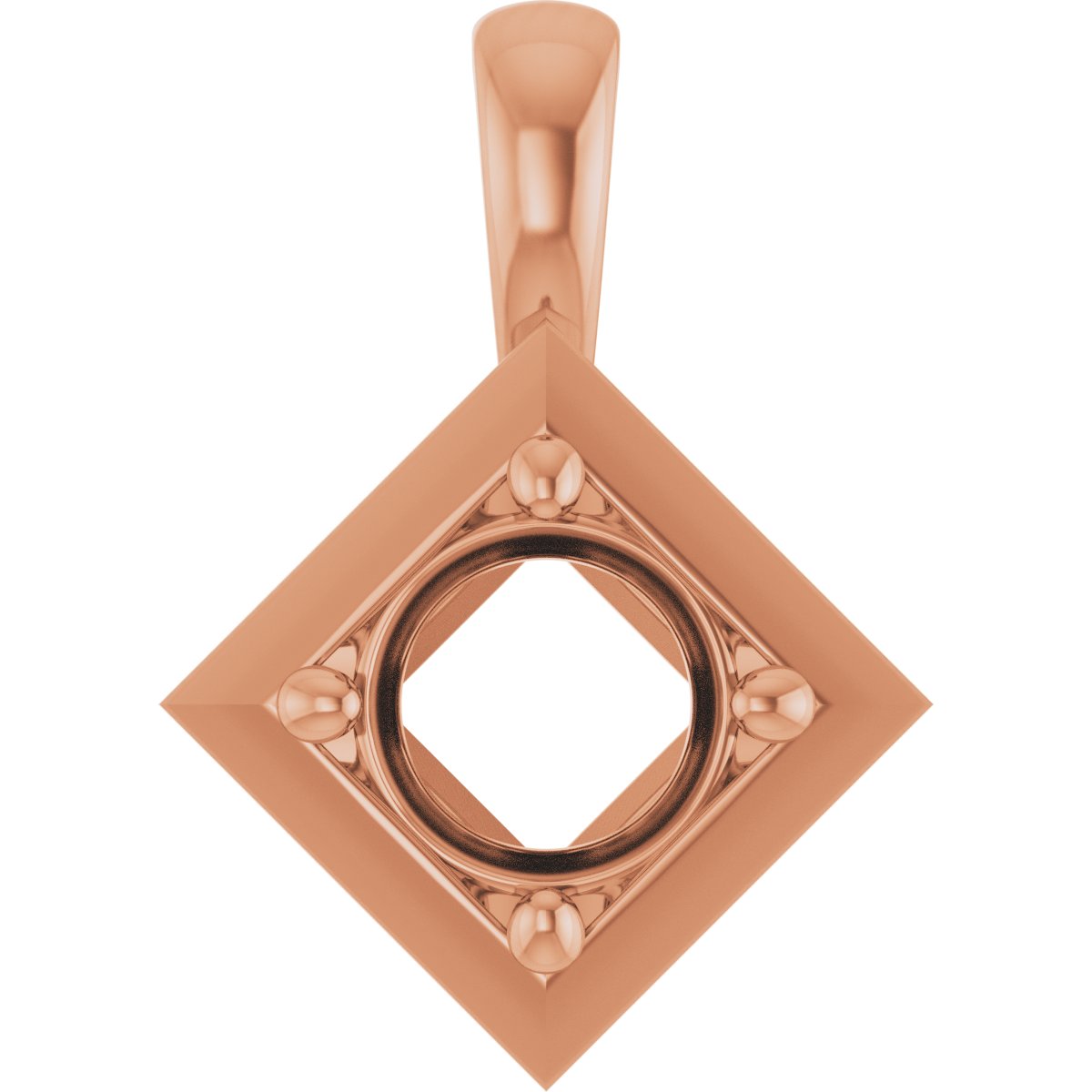 Claw-Prong Bezel-Style Solitaire Charm/Pendant