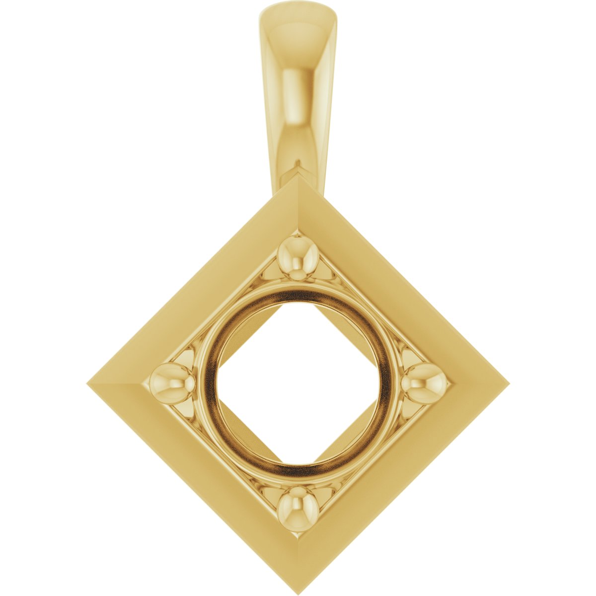 Claw-Prong Bezel-Style Solitaire Charm/Pendant