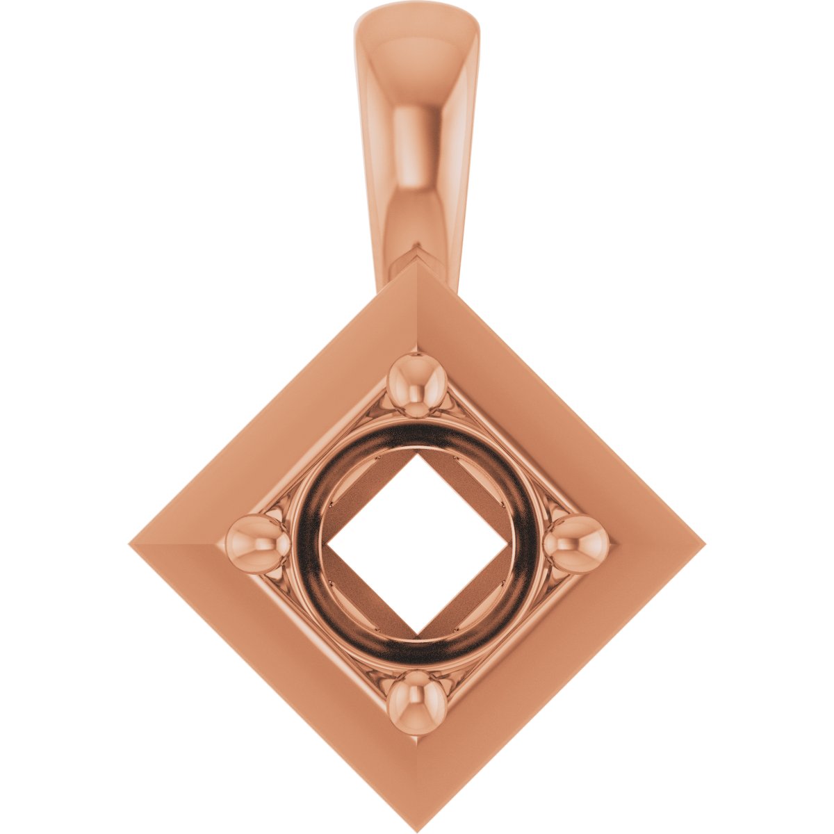 Claw-Prong Bezel-Style Solitaire Charm/Pendant