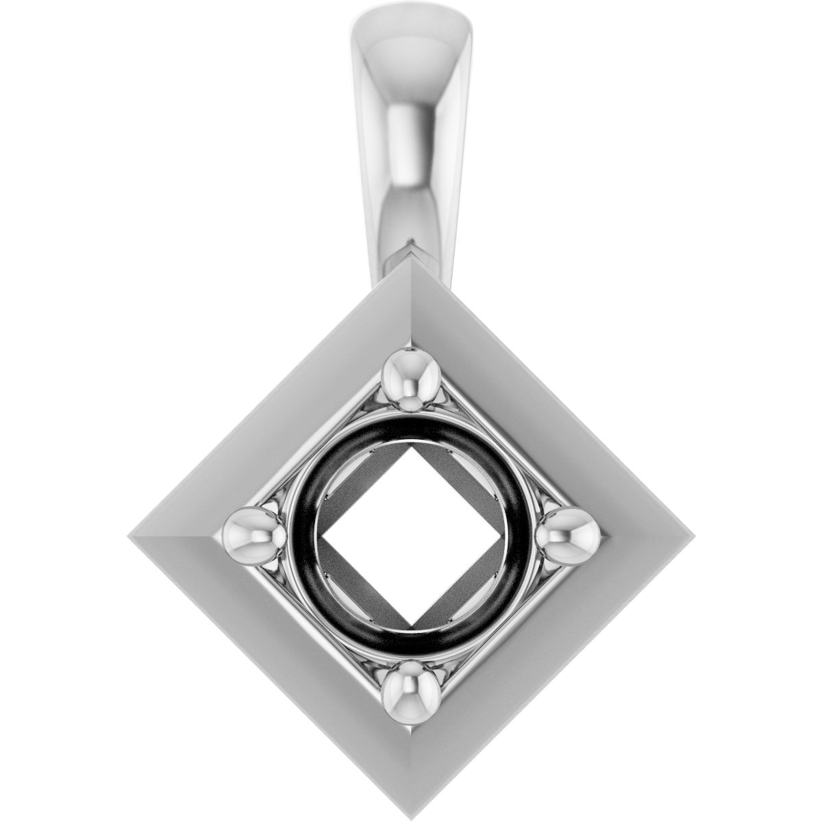 Claw-Prong Bezel-Style Solitaire Charm/Pendant