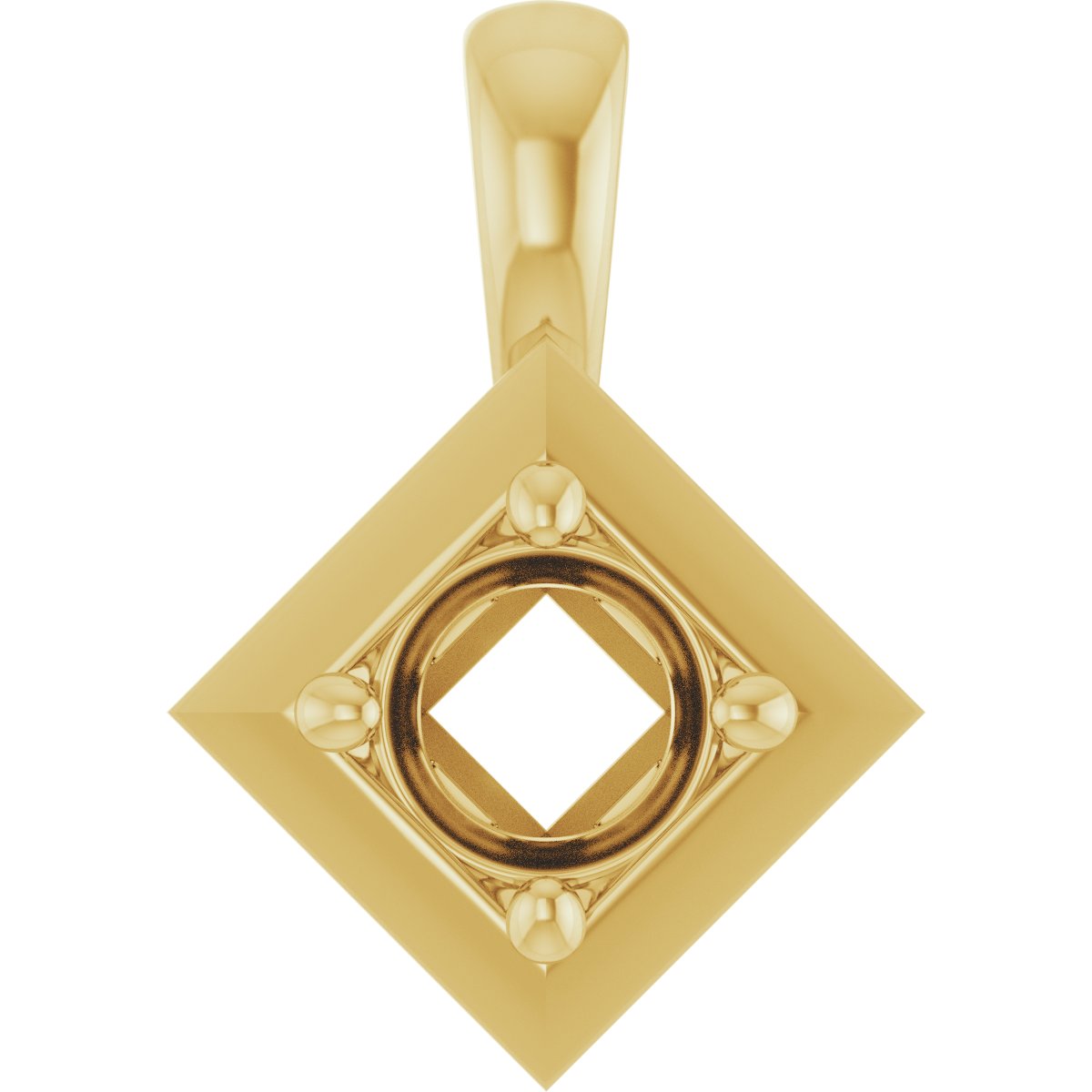 Claw-Prong Bezel-Style Solitaire Charm/Pendant