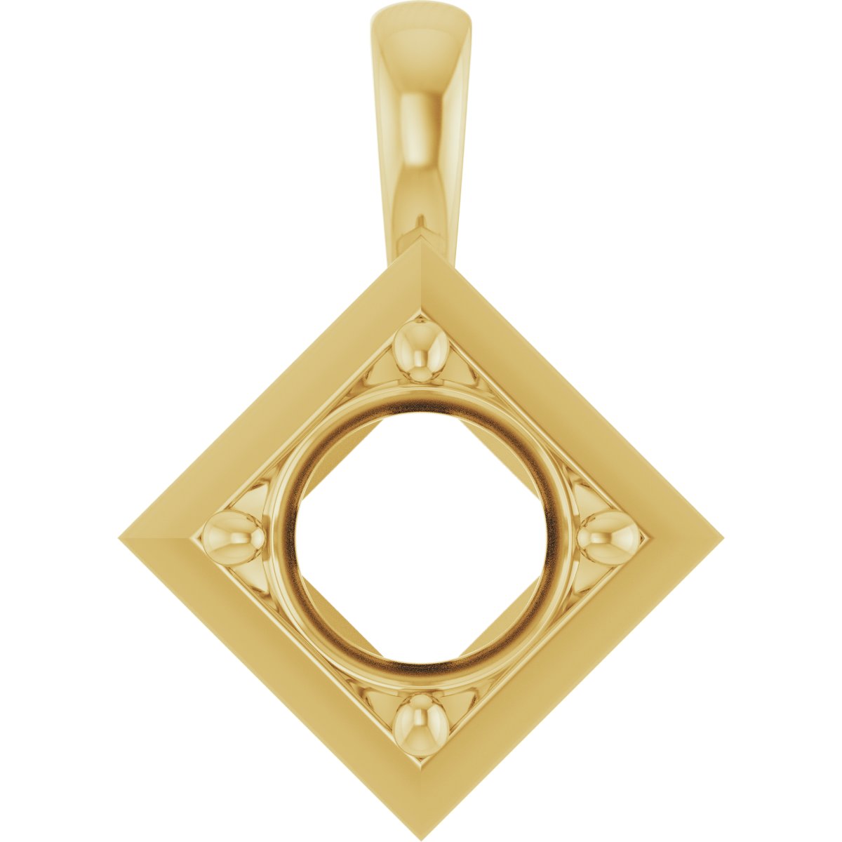 Claw-Prong Bezel-Style Solitaire Charm/Pendant