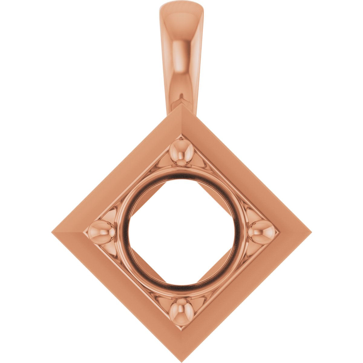 Claw-Prong Bezel-Style Solitaire Charm/Pendant