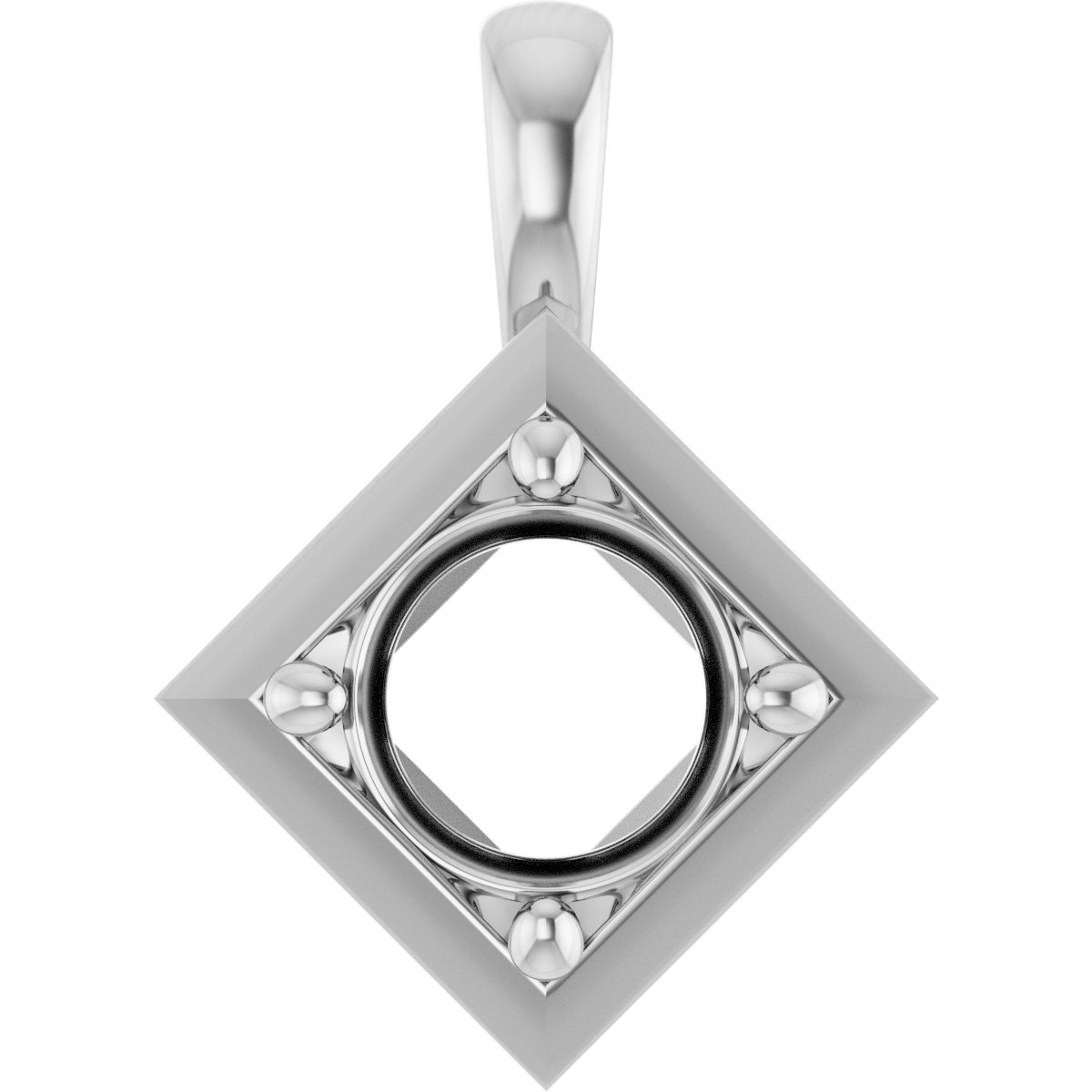 Claw-Prong Bezel-Style Solitaire Charm/Pendant