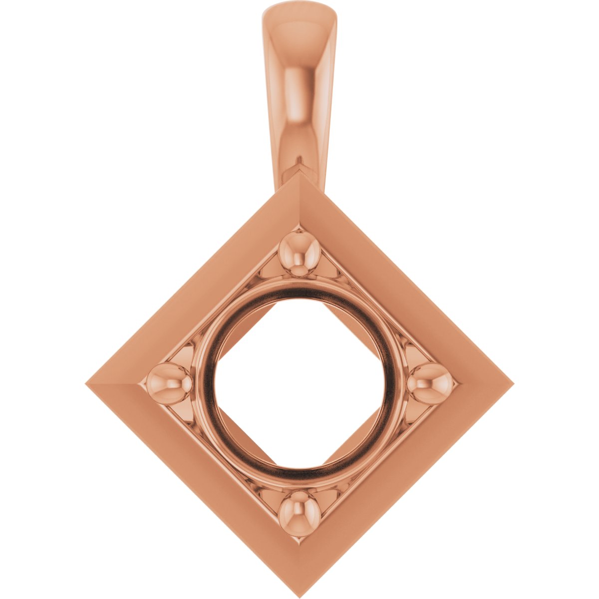 Claw-Prong Bezel-Style Solitaire Charm/Pendant