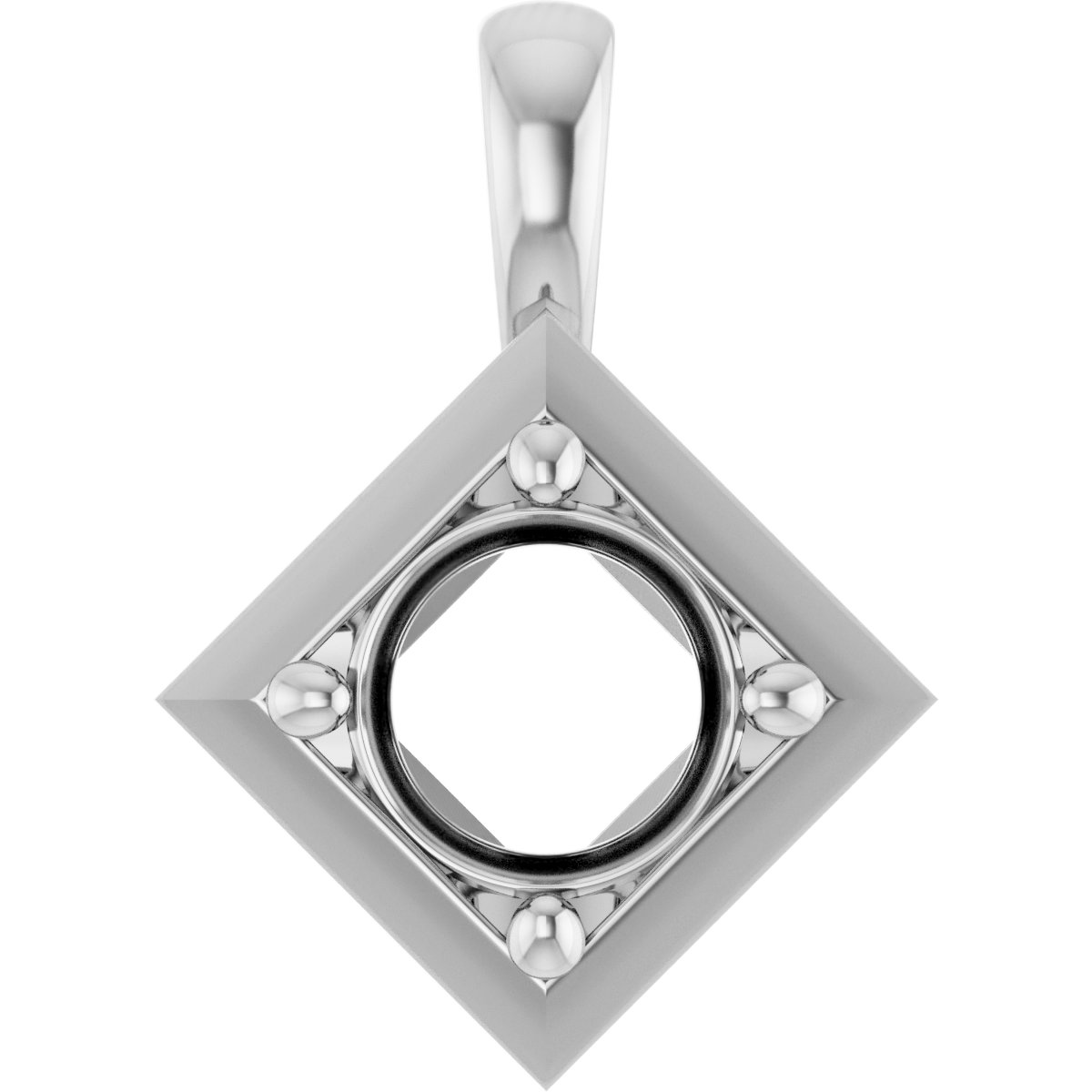 Claw-Prong Bezel-Style Solitaire Charm/Pendant
