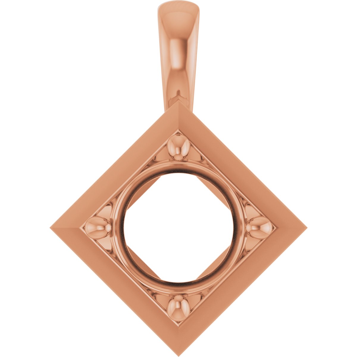 Claw-Prong Bezel-Style Solitaire Charm/Pendant