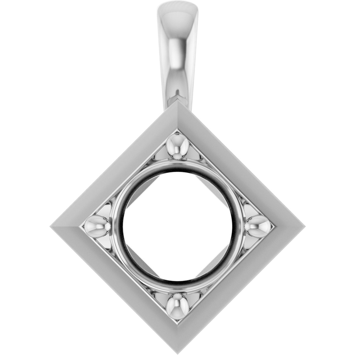 Claw-Prong Bezel-Style Solitaire Charm/Pendant