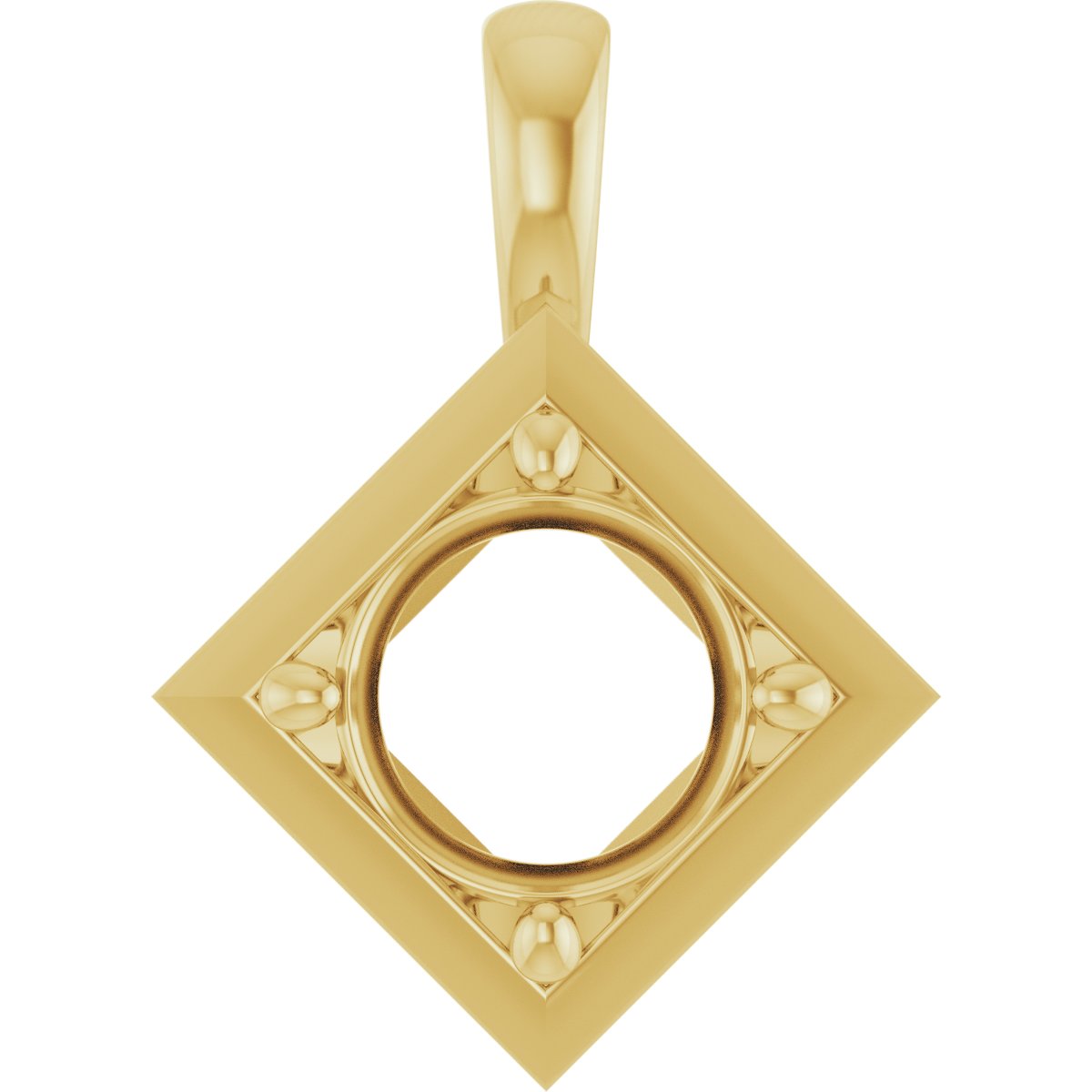 Claw-Prong Bezel-Style Solitaire Charm/Pendant