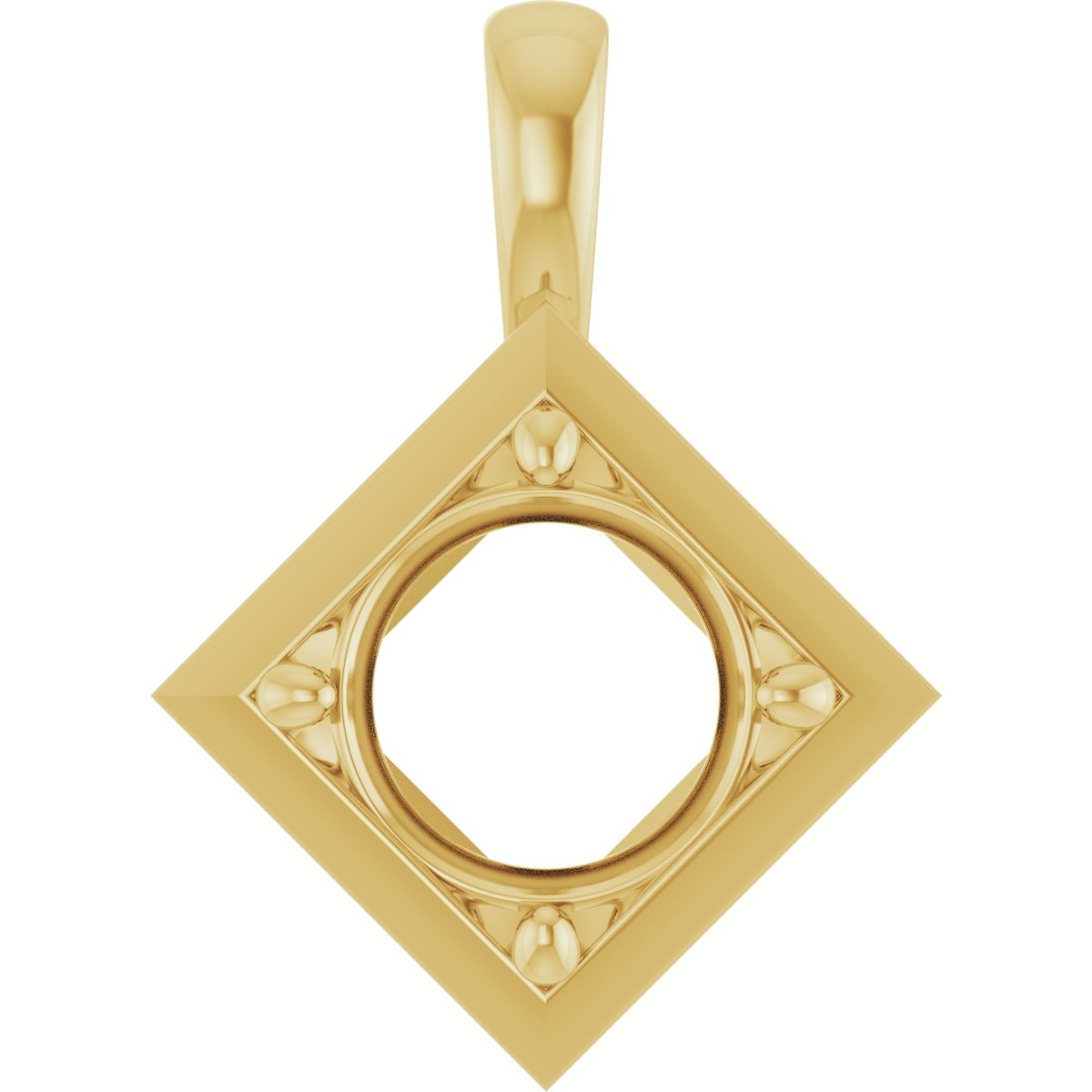 Claw-Prong Bezel-Style Solitaire Charm/Pendant