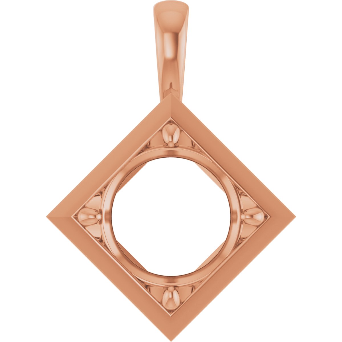 Claw-Prong Bezel-Style Solitaire Charm/Pendant