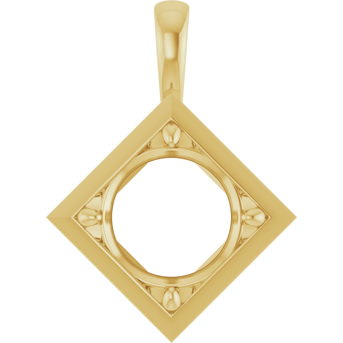 Claw-Prong Bezel-Style Solitaire Charm/Pendant