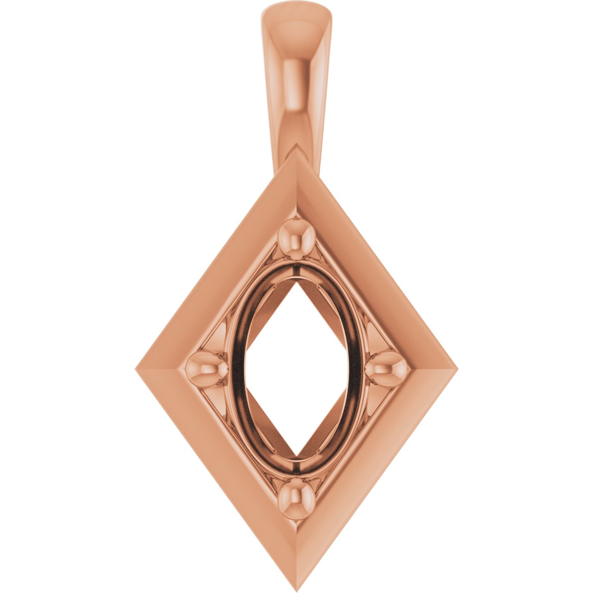 Claw-Prong Bezel-Style Solitaire Charm/Pendant