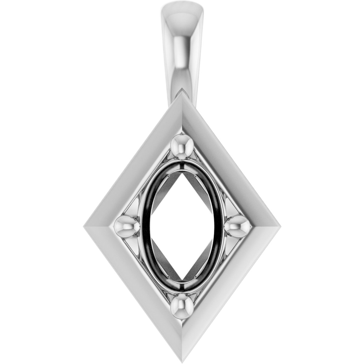 Claw-Prong Bezel-Style Solitaire Charm/Pendant