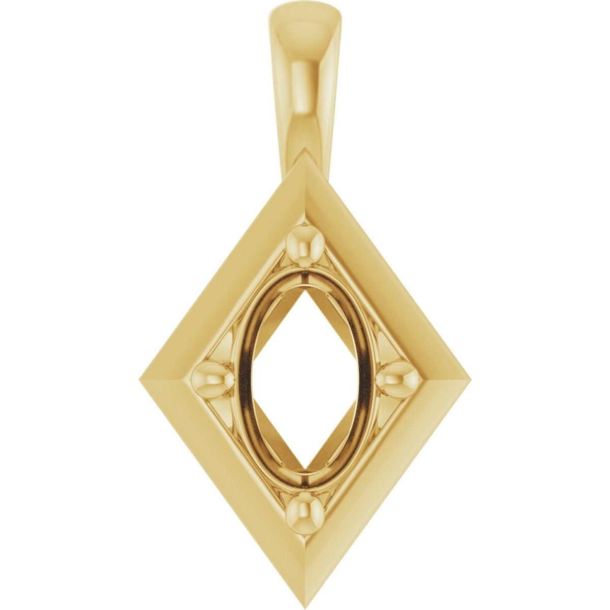 Claw-Prong Bezel-Style Solitaire Charm/Pendant