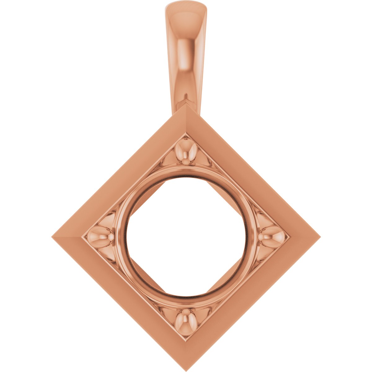 Claw-Prong Bezel-Style Solitaire Charm/Pendant