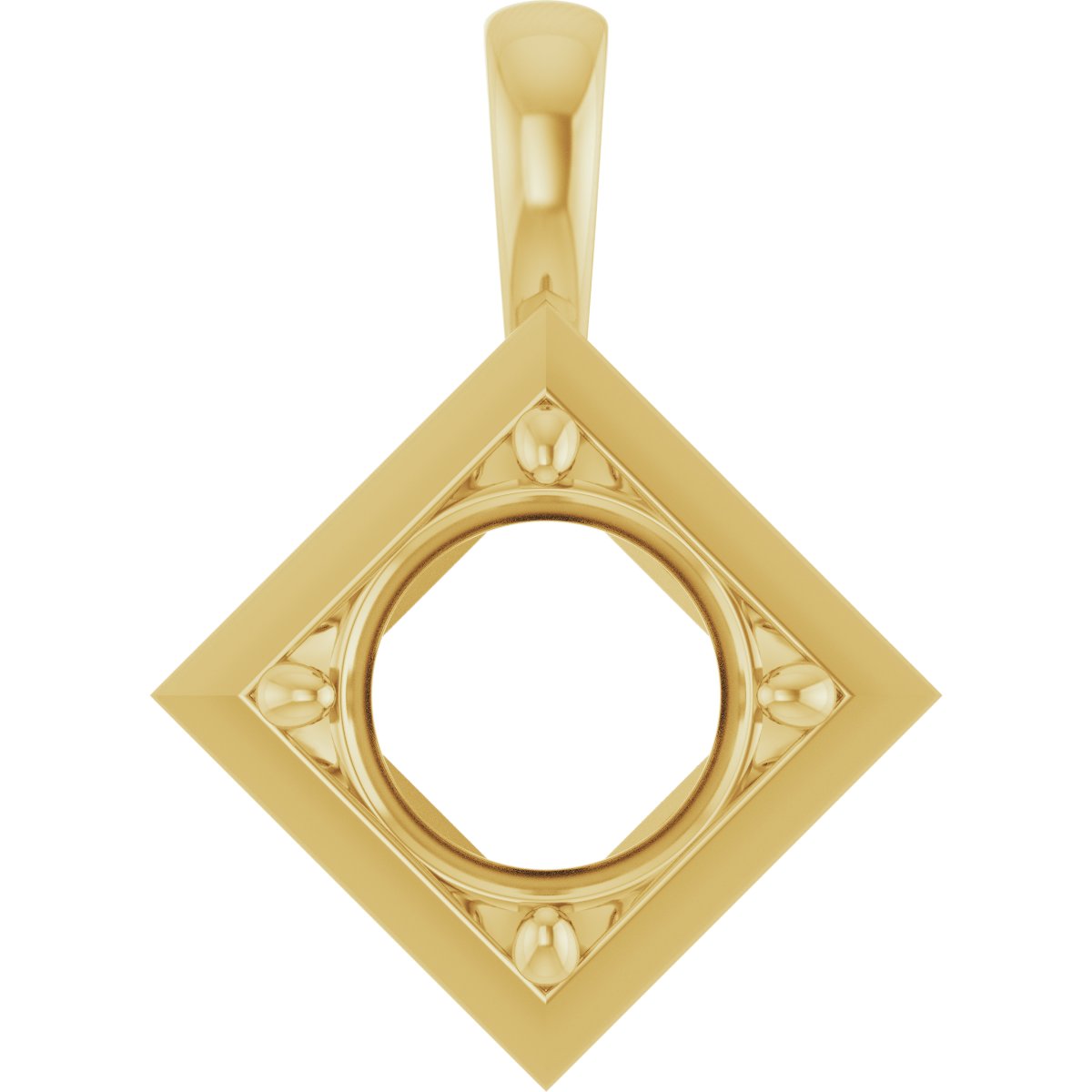 Claw-Prong Bezel-Style Solitaire Charm/Pendant