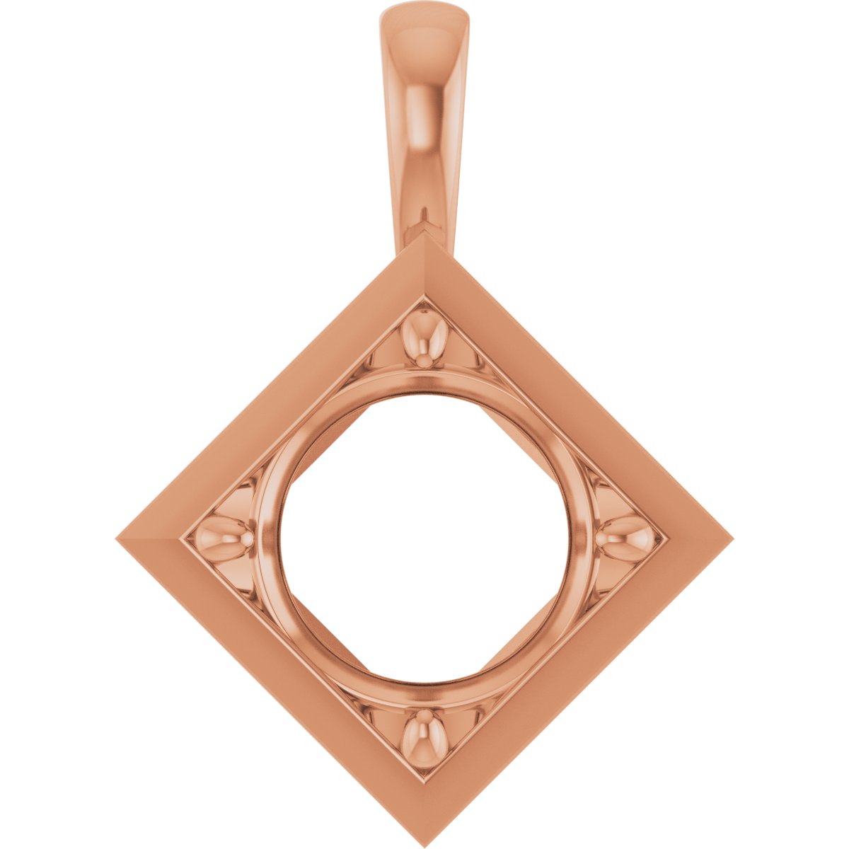 Claw-Prong Bezel-Style Solitaire Charm/Pendant