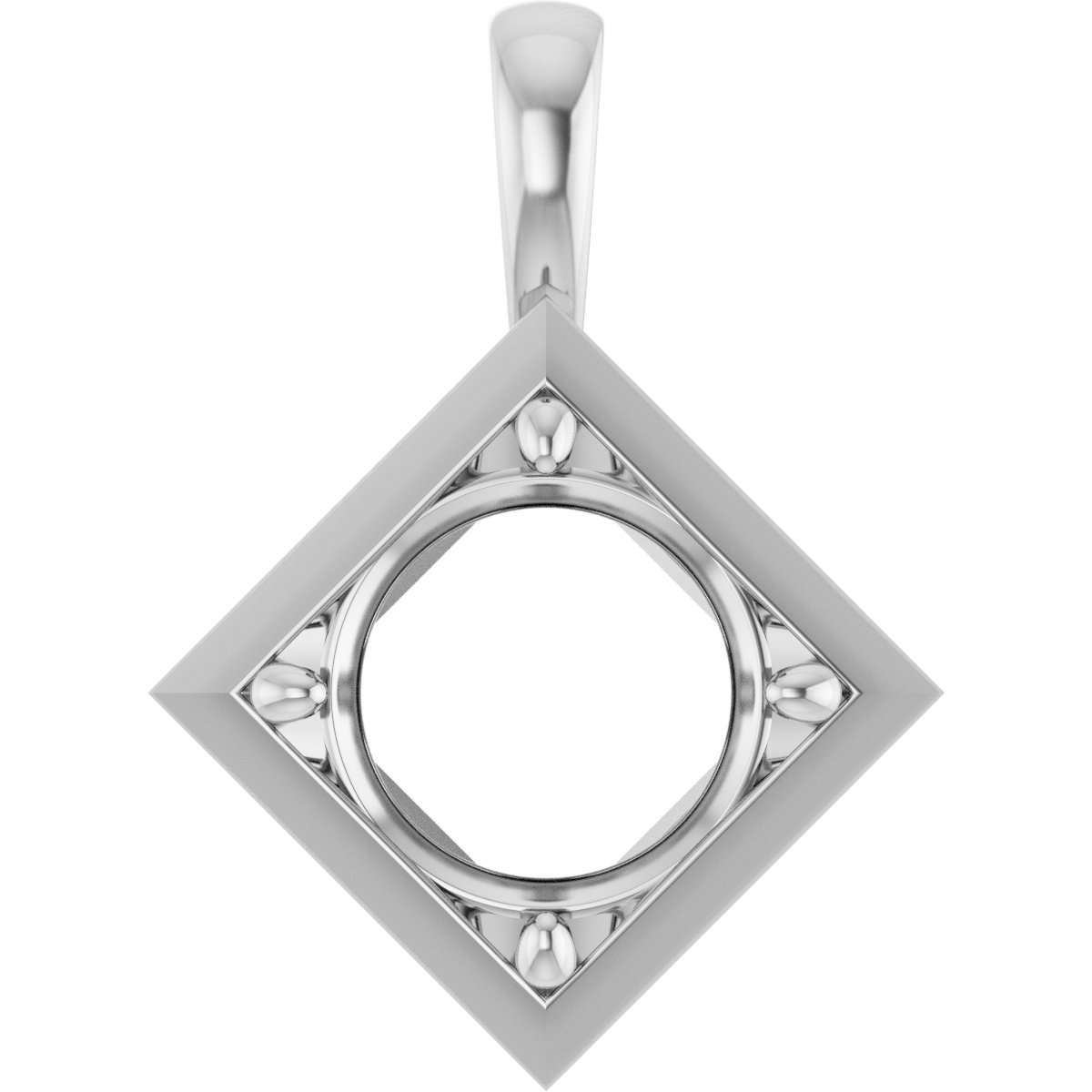 Claw-Prong Bezel-Style Solitaire Charm/Pendant