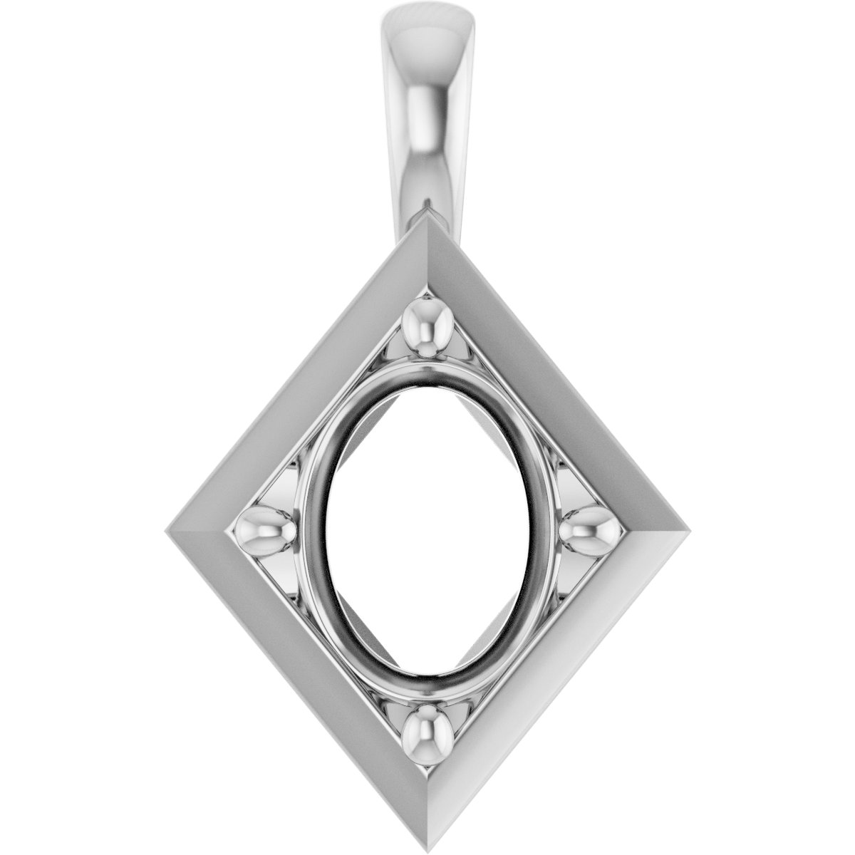 Claw-Prong Bezel-Style Solitaire Charm/Pendant