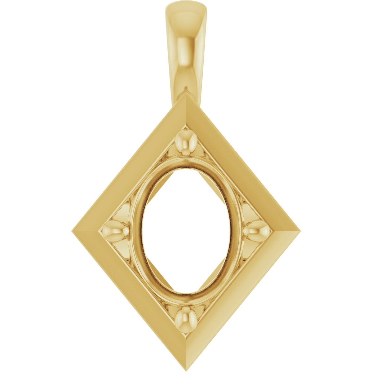 Claw-Prong Bezel-Style Solitaire Charm/Pendant