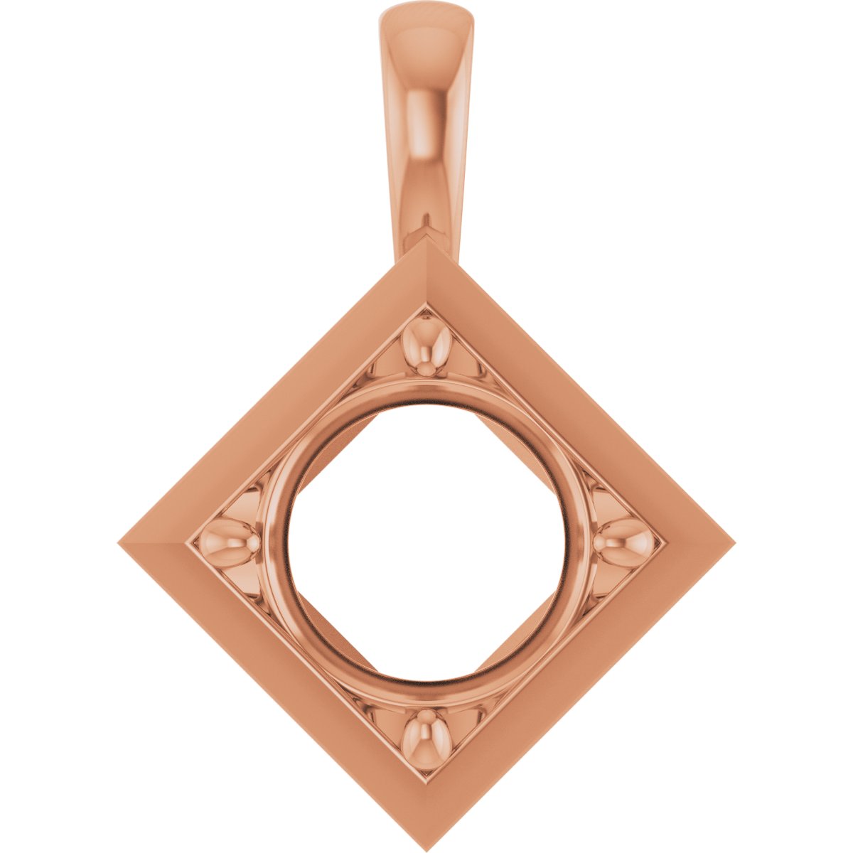 Claw-Prong Bezel-Style Solitaire Charm/Pendant