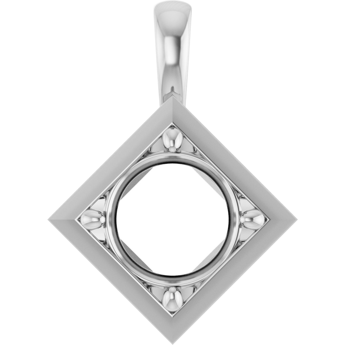 Claw-Prong Bezel-Style Solitaire Charm/Pendant