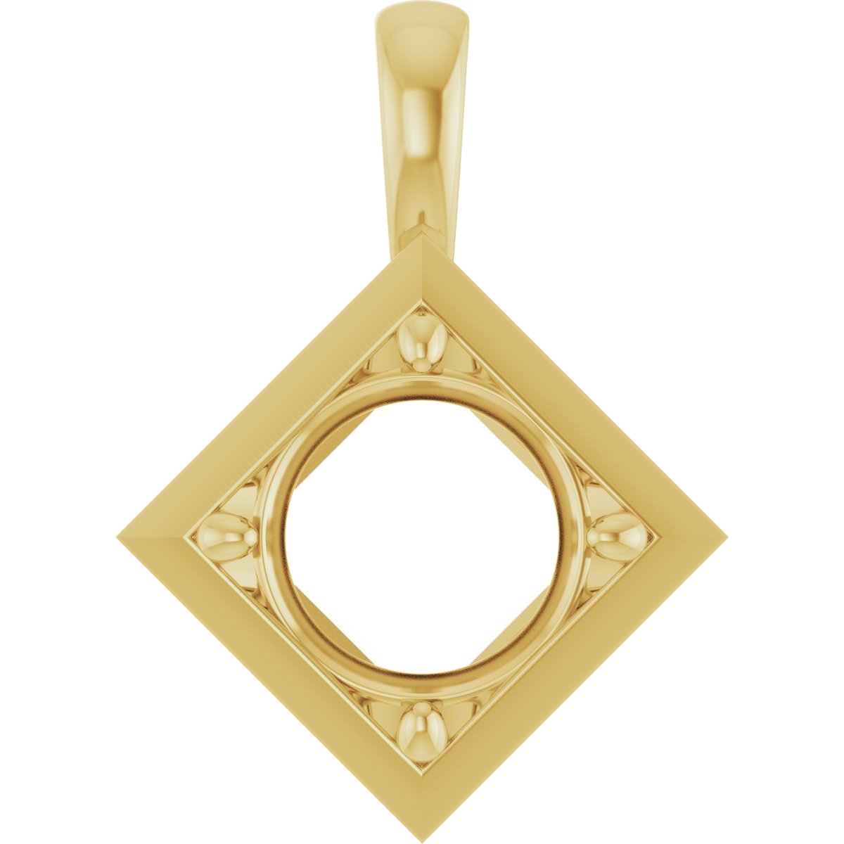 Claw-Prong Bezel-Style Solitaire Charm/Pendant