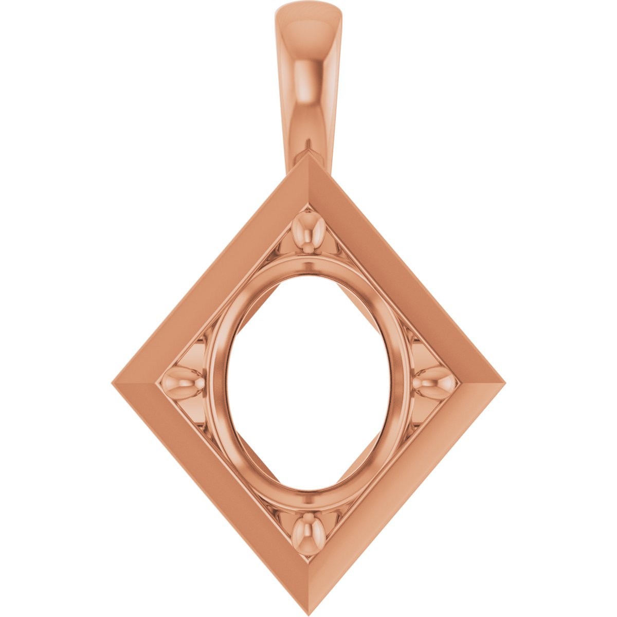 Claw-Prong Bezel-Style Solitaire Charm/Pendant