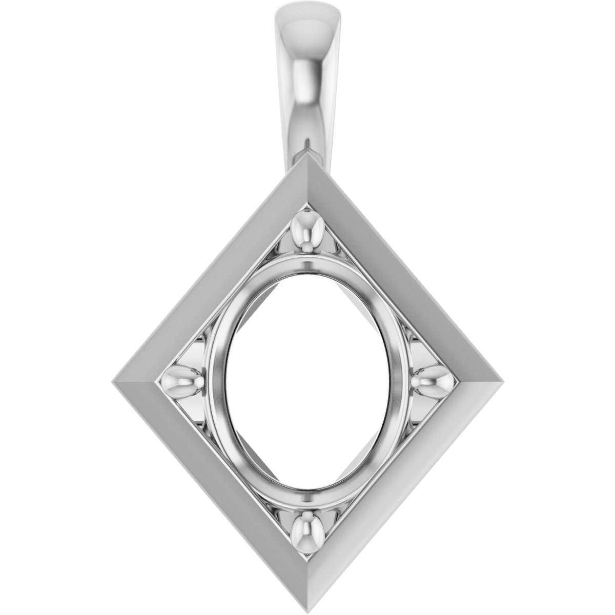 Claw-Prong Bezel-Style Solitaire Charm/Pendant