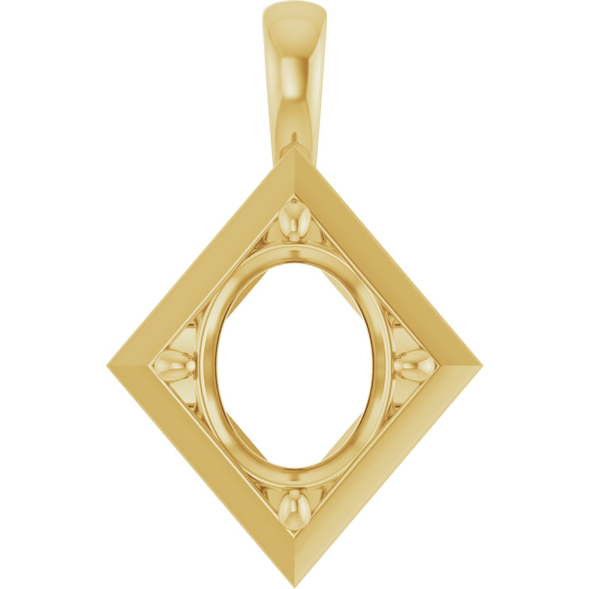 Claw-Prong Bezel-Style Solitaire Charm/Pendant