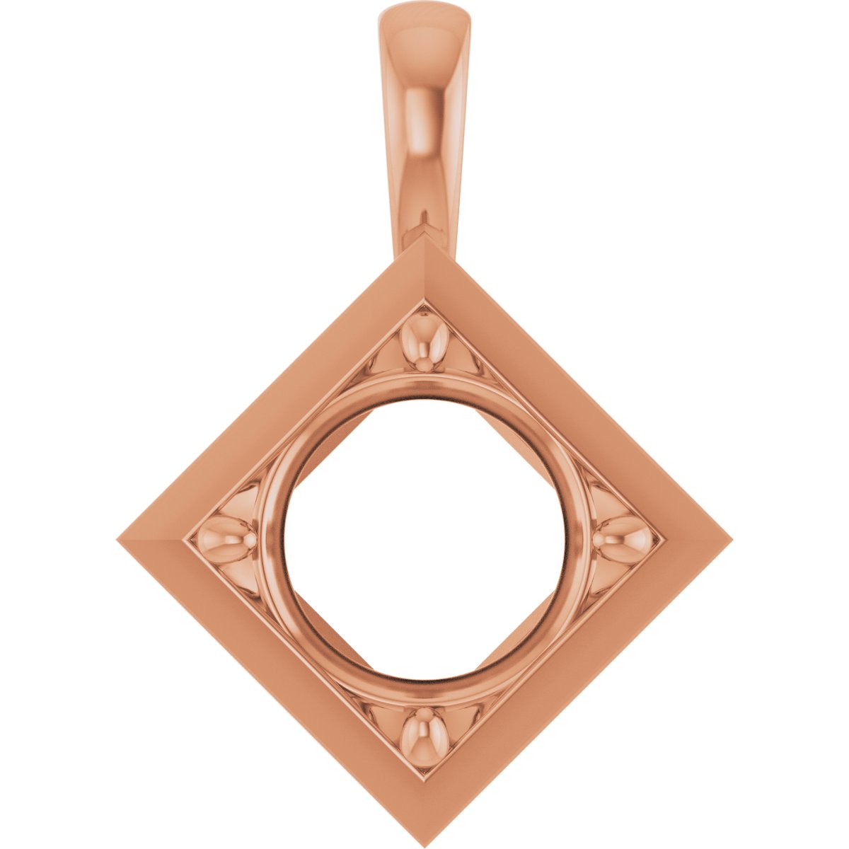 Claw-Prong Bezel-Style Solitaire Charm/Pendant