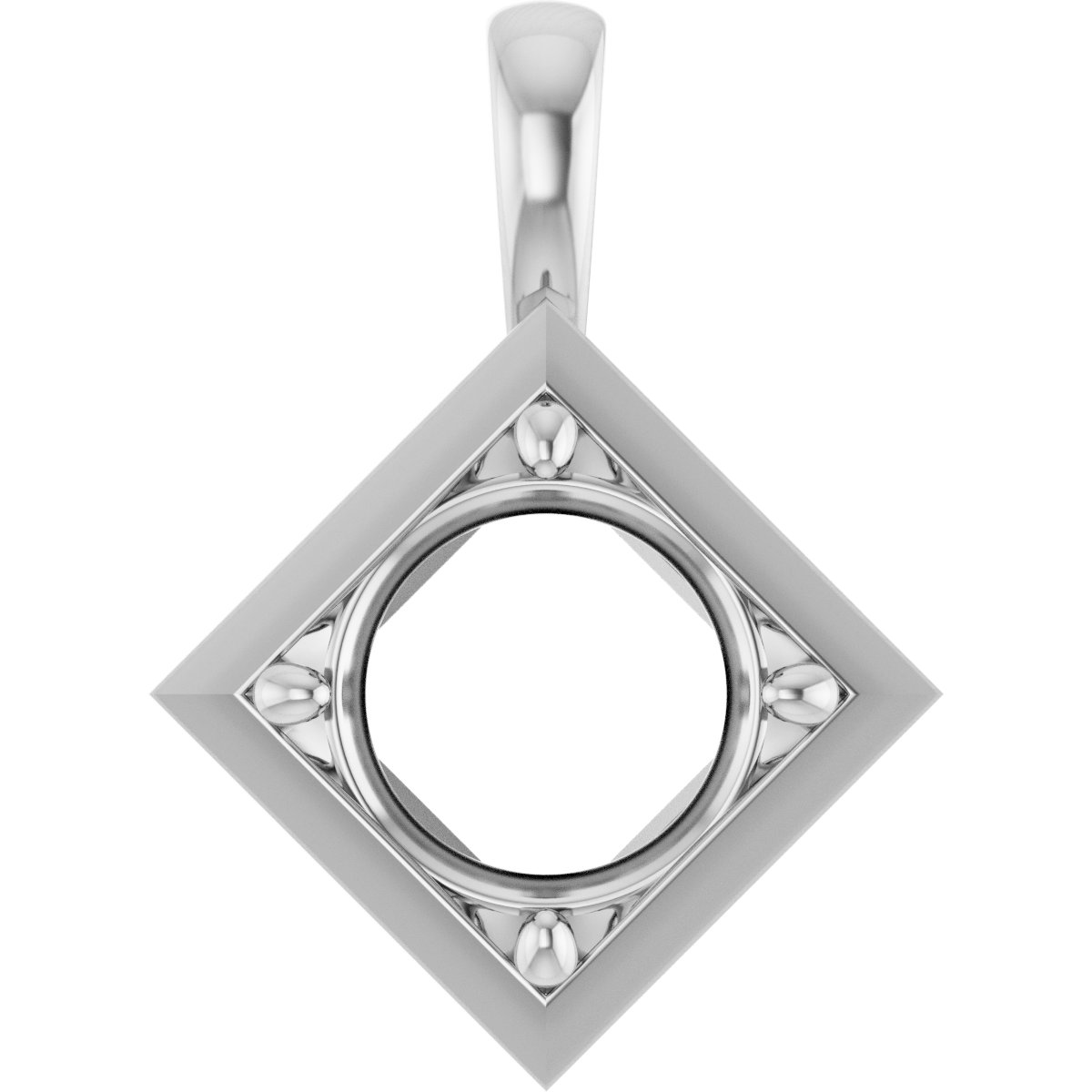 Claw-Prong Bezel-Style Solitaire Charm/Pendant
