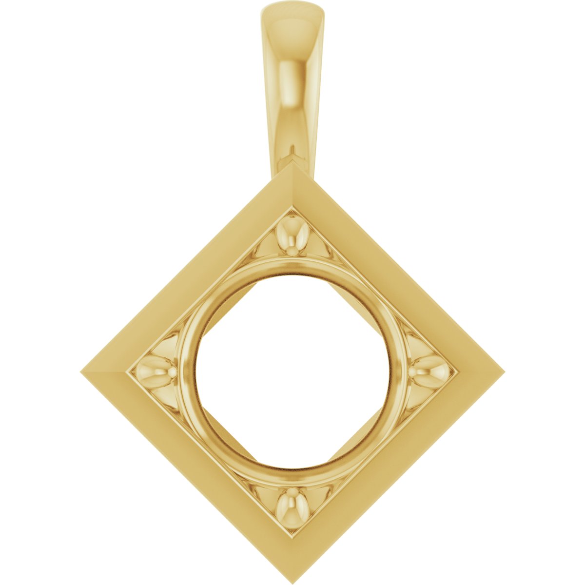 Claw-Prong Bezel-Style Solitaire Charm/Pendant