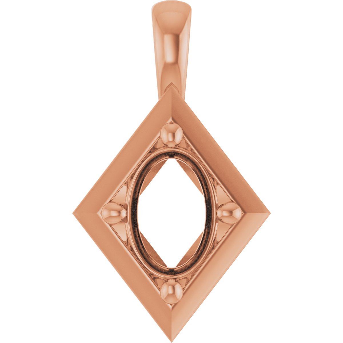 Claw-Prong Bezel-Style Solitaire Charm/Pendant