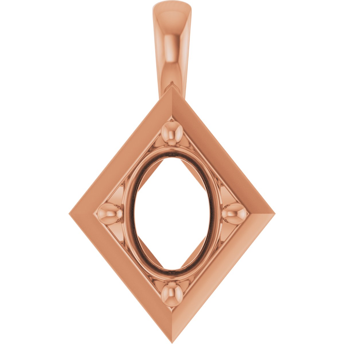 Claw-Prong Bezel-Style Solitaire Charm/Pendant