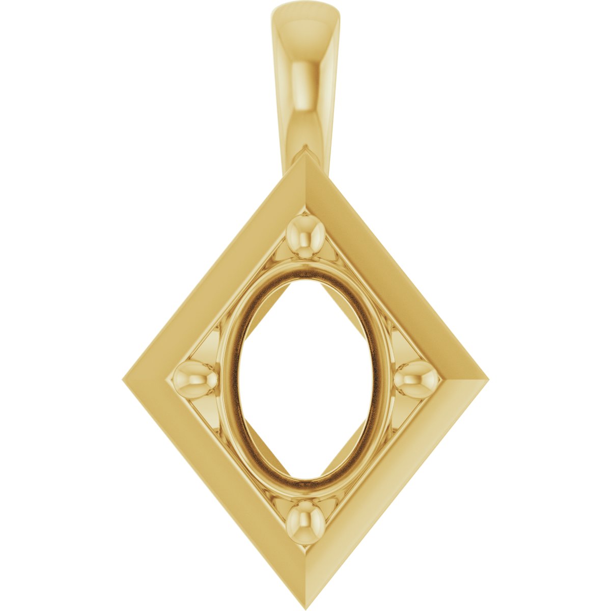 Claw-Prong Bezel-Style Solitaire Charm/Pendant