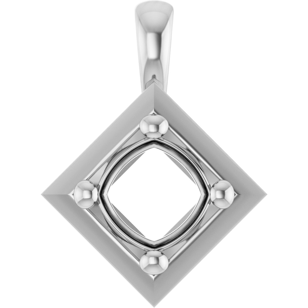 Claw-Prong Bezel-Style Solitaire Charm/Pendant