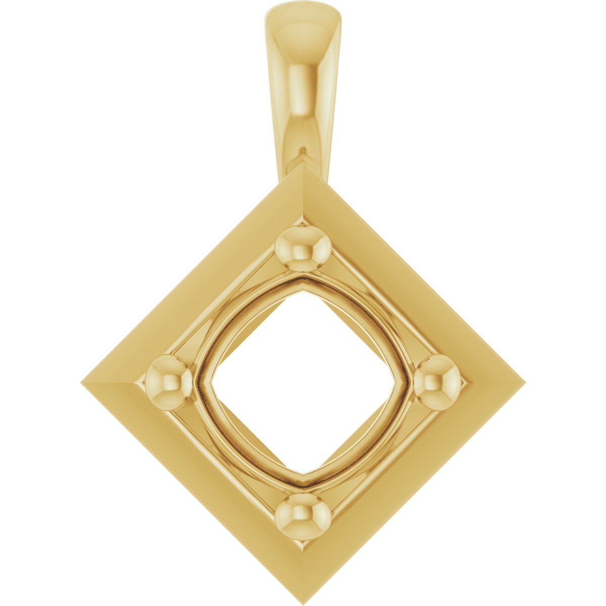 Claw-Prong Bezel-Style Solitaire Charm/Pendant