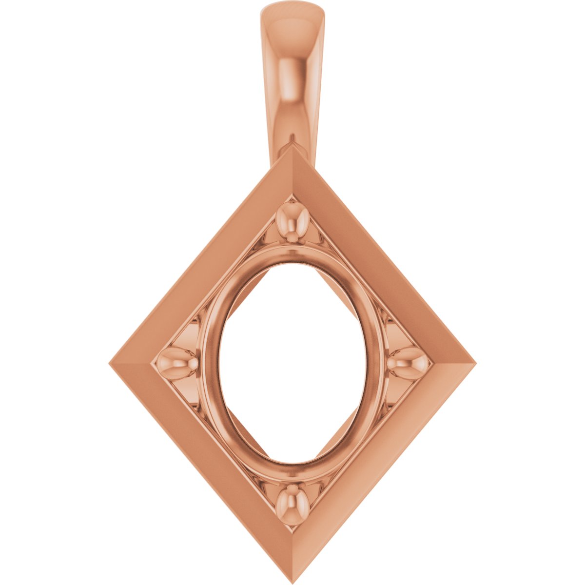Claw-Prong Bezel-Style Solitaire Charm/Pendant