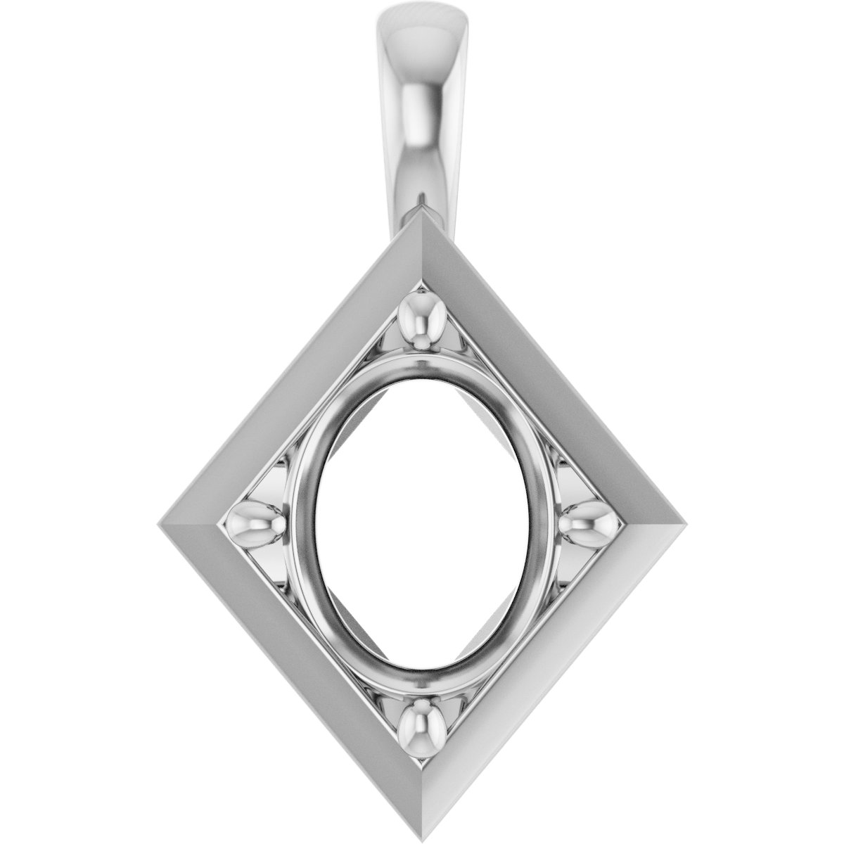 Claw-Prong Bezel-Style Solitaire Charm/Pendant