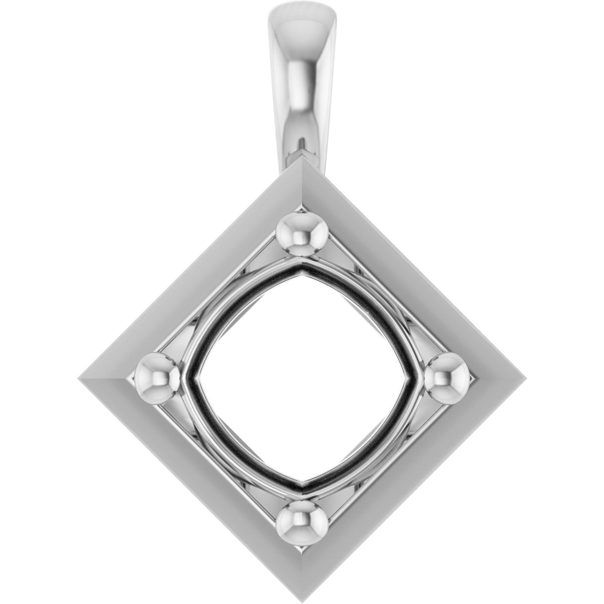 Claw-Prong Bezel-Style Solitaire Charm/Pendant